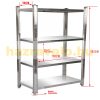 Stainless steel shelf 150x50x155 stainless steel kitchen storage made of acid-resistant material four-tier