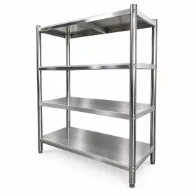 Inox polc 120x50x155 rozsdamentes kohyhai tároló saválló anyagból négyszintes