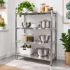 Inox polc 120x50x155 rozsdamentes kohyhai tároló saválló anyagból négyszintes
