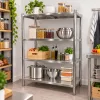 Inox polc 120x50x155 rozsdamentes kohyhai tároló saválló anyagból négyszintes