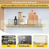 Inox ipari fali polc szett 22x40 cm 20 kg teherbírású, nagykonyhai rozsdamentes bútor falra szerelhető polc étterembe, otthonra, konyhába, szállodába