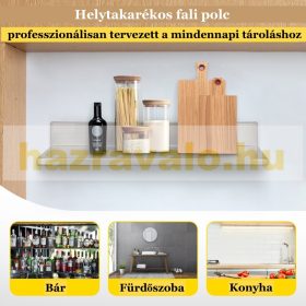   Inox ipari fali polc szett 22x40 cm 20 kg teherbírású, nagykonyhai rozsdamentes bútor falra szerelhető polc étterembe, otthonra, konyhába, szállodába