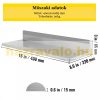 Inox ipari fali polc szett 22x40 cm 20 kg teherbírású, nagykonyhai rozsdamentes bútor falra szerelhető polc étterembe, otthonra, konyhába, szállodába