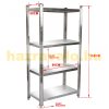 Stainless steel shelf 90x50x155 stainless steel kitchen storage made of acid-resistant material four-tier