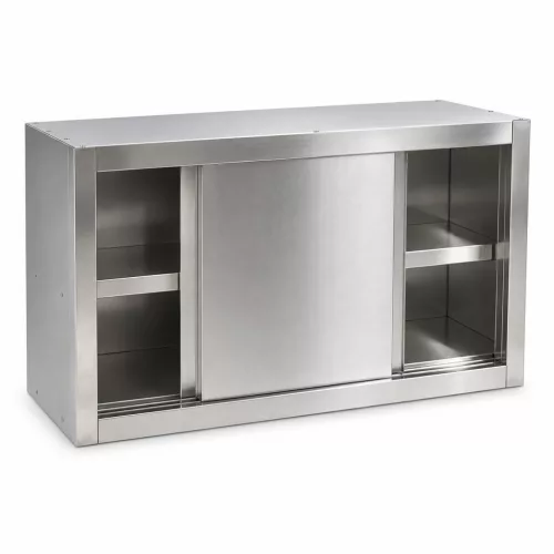 Inox ipari falra szerelhető szekrény 120x40x65 cm nagykonyhai rozsdamentes bútor 