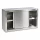 Inox ipari falra szerelhető szekrény 120x40x65 cm nagykonyhai rozsdamentes bútor 