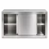 Inox ipari falra szerelhető szekrény 120x40x65 cm nagykonyhai rozsdamentes bútor 