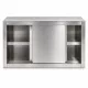 Inox ipari falra szerelhető szekrény nagykonyhai rozsdamentes bútor 150x45x60 cm