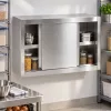 Inox ipari falra szerelhető szekrény nagykonyhai rozsdamentes bútor 150x45x60 cm