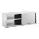 Inox industrial wall-mounted cabinet 160x45x60 cm large kitchen stainless steel furniture 