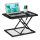 Desk platform 63.5x46 cm desk-mounted stand for standing and sitting work black monitor and keyboard shelf