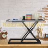 Desk platform 63.5x46 cm desk-mounted stand for standing and sitting work black monitor and keyboard shelf