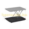 Desk platform 63.5x46 cm desk-mounted stand for standing and sitting work black monitor and keyboard shelf