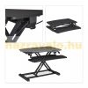 Desk platform 72x59 cm desk-mounted stand for standing and sitting work black monitor and keyboard shelf