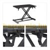 Desk platform 72x59 cm desk-mounted stand for standing and sitting work black monitor and keyboard shelf