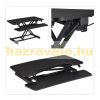 Desk platform 88x59 cm desk-mounted stand for standing and sitting work black monitor and keyboard shelf