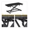 Desk platform 88x59 cm desk-mounted stand for standing and sitting work black monitor and keyboard shelf