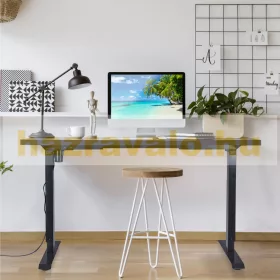   Elektromos keret íróasztalokhoz fekete állítható magasságú asztali keret