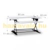 Desk platform desk-mounted stand for standing and sitting work white monitor and keyboard shelf