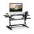 Íróasztal platform íróasztalra rögzíthető állvány álló- és ülőmunkához fekete monitor- billentyűzet