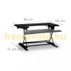 Desk platform desk-mounted stand for standing and sitting work black monitor and keyboard shelf