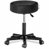 Gurulós szék fekete műbőr kárpittal 360° forgatható, magasságállítható forgószék