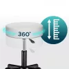 Gurulós szék fehér műbőr kárpittal 360° forgatható, magasságállítható forgószék