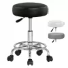 Gurulós szék fekete műbőr kárpittal és lábtartóval 360° forgatható, magasságállítható forgószék