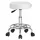 Gurulós szék fehér műbőr kárpittal és lábtartóval 360° forgatható, magasságállítható forgószék