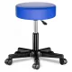 Gurulós szék kék műbőr kárpittal 360° forgatható, magasságállítható forgószék