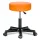 Gurulós szék narancssárga műbőr kárpittal 360° forgatható, magasságállítható forgószék