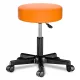 Gurulós szék narancssárga műbőr kárpittal 360° forgatható, magasságállítható forgószék