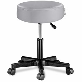   Gurulós szék szürke műbőr kárpittal állítható magasságú forgószék maximális komforttal