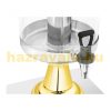 Beverage dispenser with tap made of stainless steel and plastic with 2x8 liter drip tray