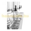 Beverage dispenser with faucet made of stainless steel and plastic with 3x7 liter drip tray