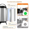 Hőszigetelt italadagoló csappal 9,2 literes 304 rozsdamentes acél belsővel