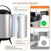 Rozsdamentes hőszigetelt italadagoló csappal 7,6 literes hideg és meleg italokhoz