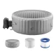 Felfújható jacuzzi 4-6 fő részére 208x66 cm kerek, hordozható 130 nyugtató fúvókával PVC kültéri jakuzzi, szürke