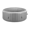 Felfújható jacuzzi 4-6 fő részére 208x66 cm kerek, hordozható 130 nyugtató fúvókával PVC kültéri jakuzzi, szürke