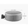 Felfújható jacuzzi 4-6 fő részére 208x66 cm kerek, hordozható 130 nyugtató fúvókával PVC kültéri jakuzzi, szürke