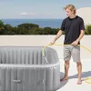 Felfújható jacuzzi 4-6 fő részére 185x66 cm, négyzet alakú, hordozható PVC kültéri jakuzzi 130 nyugtató fúvókával, szűrővel