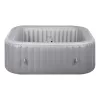 Felfújható jacuzzi 4-6 fő részére 185x66 cm, négyzet alakú, hordozható PVC kültéri jakuzzi 130 nyugtató fúvókával, szűrővel