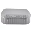 Felfújható jacuzzi 4-6 fő részére 185x66 cm, négyzet alakú, hordozható PVC kültéri jakuzzi 130 nyugtató fúvókával, szűrővel