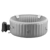 Felfújható jakuzzi 6-8 személy részére 240x66 cm kerek, hordozható otthoni jacuzzi 130 masszázsfúvókával, LED világítással