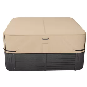   Jacuzzi takaró 2413x2413x508 mm időjárásálló vízálló védőhuzat szakadásálló kültéri pezsgőfürdőhöz, barna