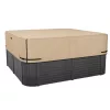 Jacuzzi takaró 2413x2413x508 mm időjárásálló vízálló védőhuzat szakadásálló kültéri pezsgőfürdőhöz, barna
