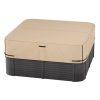 Jacuzzi takaró 2413x2413x508 mm időjárásálló vízálló védőhuzat szakadásálló kültéri pezsgőfürdőhöz, barna