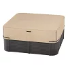 Jacuzzi takaró 2413x2413x508 mm időjárásálló vízálló védőhuzat szakadásálló kültéri pezsgőfürdőhöz, barna