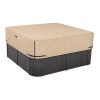 Jacuzzi takaró 2413x2413x508 mm időjárásálló vízálló védőhuzat szakadásálló kültéri pezsgőfürdőhöz, barna