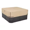 Jacuzzi takaró 2413x2413x508 mm időjárásálló vízálló védőhuzat szakadásálló kültéri pezsgőfürdőhöz, barna